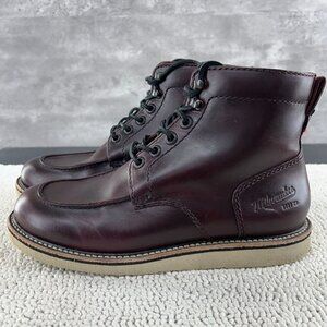 Milwaukee Moc Toe Boots Mens 10 Bradford Oxblood Leather Wedge Workwear Classic